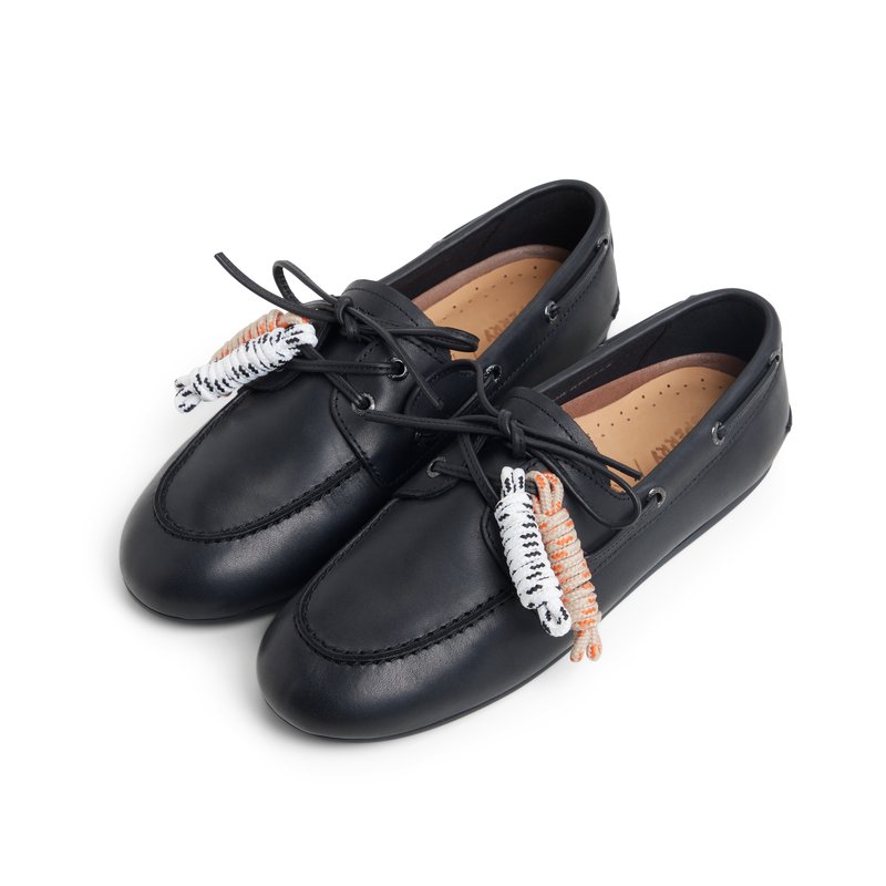 靴 SOPHNET. LEATHER BOAT SHOES BLACK/27.5cm SOPHNET. LEATHER BOAT SHOES BLACK/27.5cm